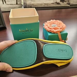 Tieks Bright Yellow Leather Flats